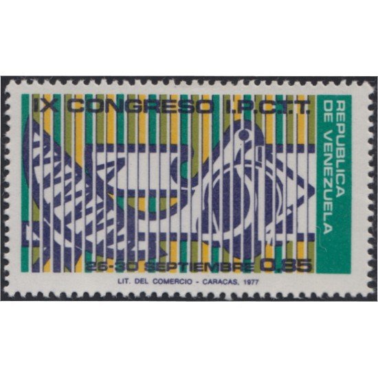 VAR3 Venezuela 1011 1977 9º Congreso Interamericano de correos MNH