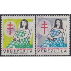 Venezuela 1005/06 1976 Lucha contra la tuberculosis usados Venezuela 1005/06 1976 Lucha contra la tuberculosis usados