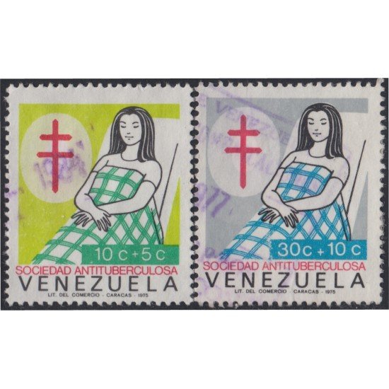 Venezuela 1005/06 1976 Lucha contra la tuberculosis usados Venezuela 1005/06 1976 Lucha contra la tuberculosis usados