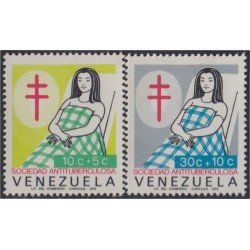 Venezuela 1005/06 1976 Lucha contra la tuberculosis MNH Venezuela 1005/06 1976 Lucha contra la tuberculosis MNH