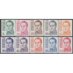 Venezuela 968A/77A 1976 Serie Antigua Simón Bolívar MNH Venezuela 968A/77A 1976 Serie Antigua Simón Bolívar MNH
