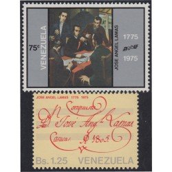 Venezuela 966/67 1976 Compositor José Ángel Lamas MNH Venezuela 966/67 1976 Compositor José Ángel Lamas MNH