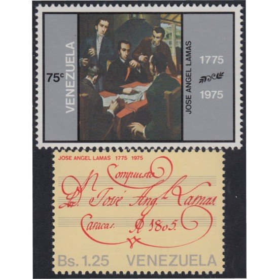 Venezuela 966/67 1976 Compositor José Ángel Lamas MNH Venezuela 966/67 1976 Compositor José Ángel Lamas MNH