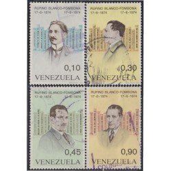 Venezuela 932/35 1974 Rufino Blanco Fombona usados Venezuela 932/35 1974 Rufino Blanco Fombona usados