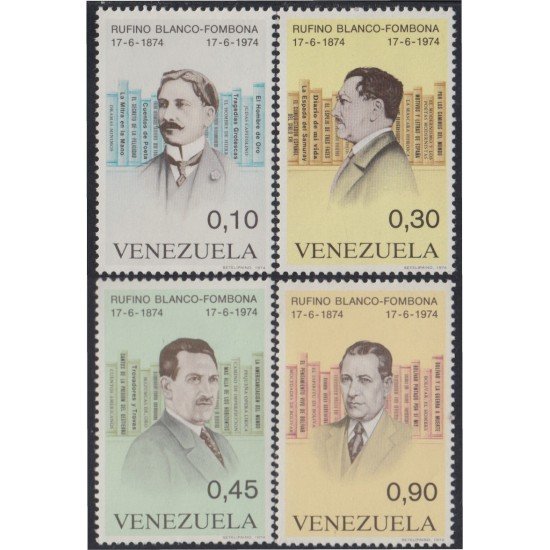 Venezuela 932/35 1974 Rufino Blanco Fombona MH