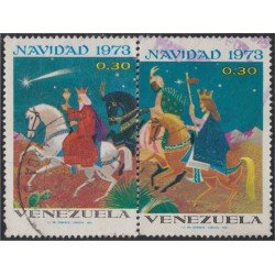 Venezuela 895/96 1973 Navidad Christmas usados Venezuela 895/96 1973 Navidad Christmas usados