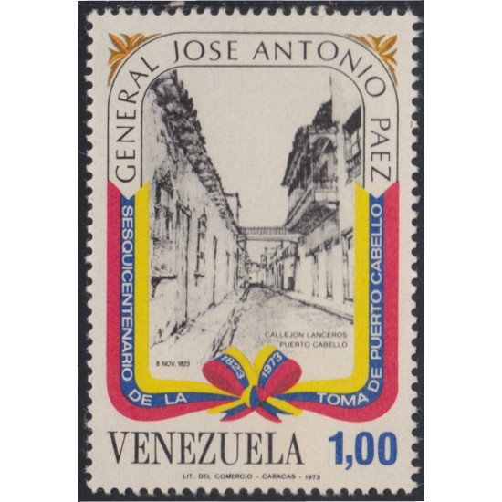 Venezuela 894 1973 100 Años de la muerte de José Antonio Páez MH Venezuela 894 1973 100 Años de la muerte de José Antonio Páez MH
