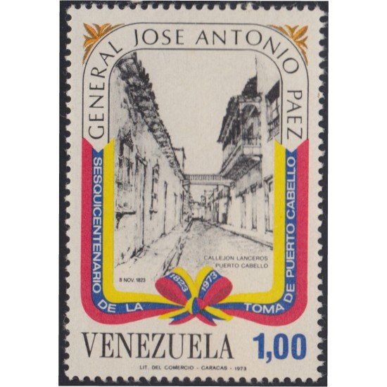 Venezuela 894 1973 100 Años de la muerte de José Antonio Páez MNH