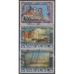 Venezuela 881/83 1973 150 Aniversario de la batalla naval de Maracaibo usados Venezuela 881/83 1973 150 Aniversario de la batalla naval de Maracaibo usados