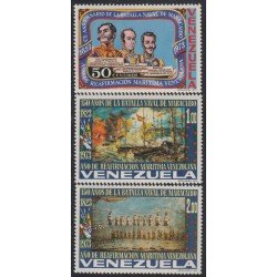 Venezuela 881/83 1973 150 Aniversario de la batalla naval de Maracaibo MNH Venezuela 881/83 1973 150 Aniversario de la batalla naval de Maracaibo MNH