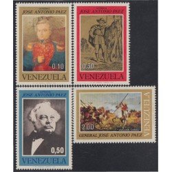Venezuela 877/80 1973 General José Antonio Paéz MH Venezuela 877/80 1973 General José Antonio Paéz MH