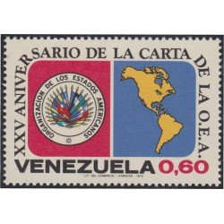 Venezuela 876 1973 XXV Aniversario de la Carta de la OEA MNH Venezuela 876 1973 XXV Aniversario de la Carta de la OEA MNH
