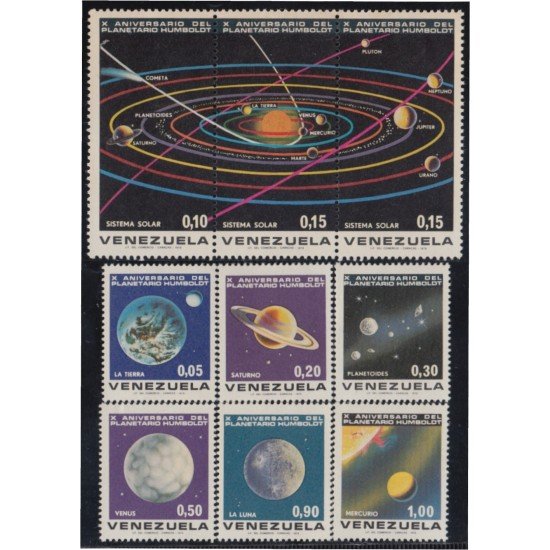 Venezuela 867/75 1973 X Aniversario del Planetario Humboldt MNH Venezuela 867/75 1973 X Aniversario del Planetario Humboldt MNH