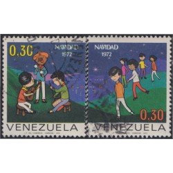 Venezuela 850/51 1972 Navidad Christmas usados Venezuela 850/51 1972 Navidad Christmas usados