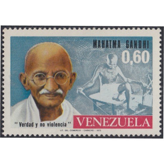 Venezuela 849 1972 Mahatma Gandhi MNH