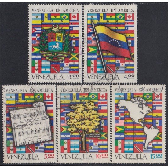 Venezuela 841/45 1972 Venezuela parte de la Nación Sudamericana usados Venezuela 841/45 1972 Venezuela parte de la Nación Sudamericana usados