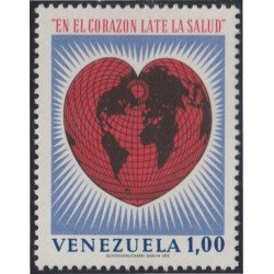 Venezuela 840 1972 Mes mundial del corazón MH Venezuela 840 1972 Mes mundial del corazón MH