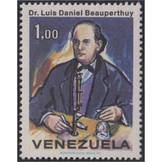 Venezuela 839 1971 Dr Luis Daniel Beauperthuy MH Venezuela 839 1971 Dr Luis Daniel Beauperthuy MH