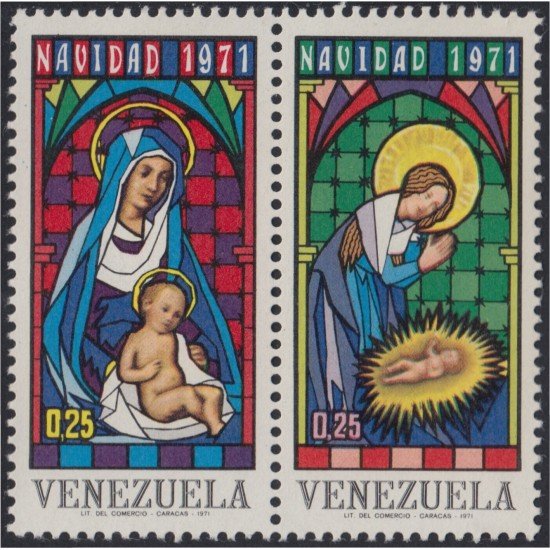 Venezuela 837/38 1971 Navidad Christmas MH Venezuela 837/38 1971 Navidad Christmas MH