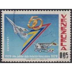 Venezuela 820 1970 50 Aniversario de la aviación venezolana usados Venezuela 820 1970 50 Aniversario de la aviación venezolana usados