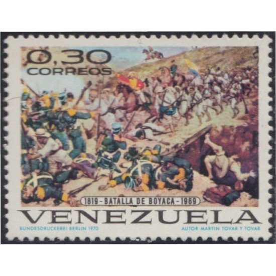 Venezuela 810 1970 150 Aniversario de la Batalla de Boyacá MH Venezuela 810 1970 150 Aniversario de la Batalla de Boyacá MH