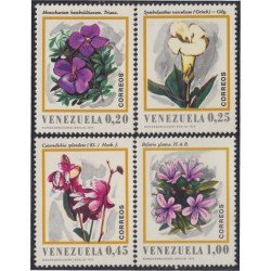 Venezuela 806/09 1970 Flores indígenas flowers MNH Venezuela 806/09 1970 Flores indígenas flowers MNH