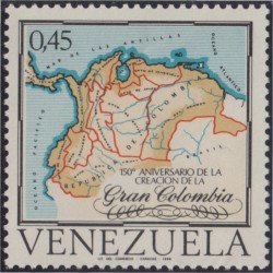 Venezuela 796 1969 150 Años de la creación de la Gran Colombia MNH Venezuela 796 1969 150 Años de la creación de la Gran Colombia MNH