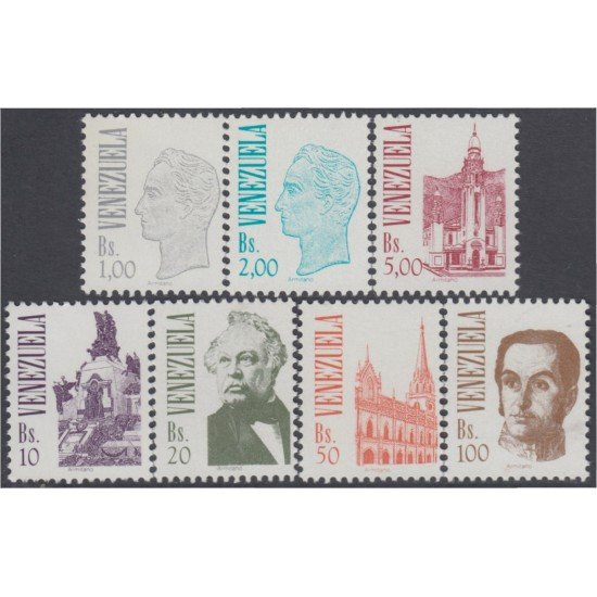 Venezuela 1615/21 1993 Serie Antigua Personalidades y Monumentos MNH Venezuela 1615/21 1993 Serie Antigua Personalidades y Monumentos MNH