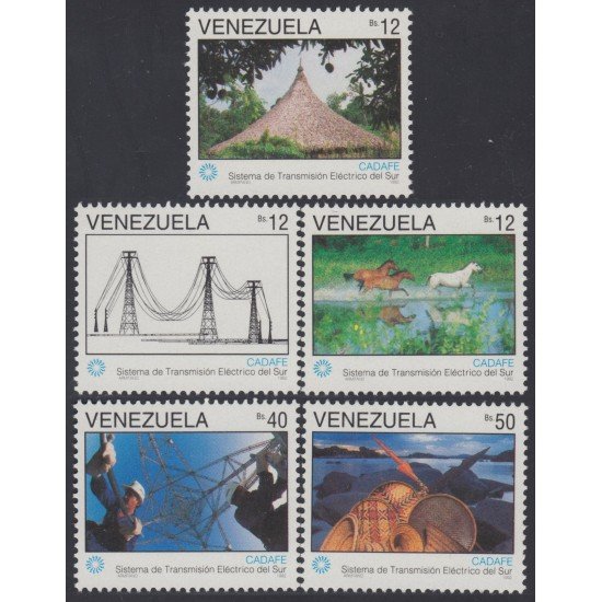 Venezuela 1588/92 1992 Sistema de transmisión eléctrico del Sur MNH Venezuela 1588/92 1992 Sistema de transmisión eléctrico del Sur MNH