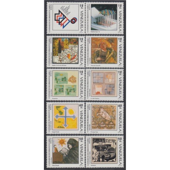 Venezuela 1574/83 1992 500 Años del descubrimiento de América en Sevilla MNH Venezuela 1574/83 1992 500 Años del descubrimiento de América en Sevilla MNH