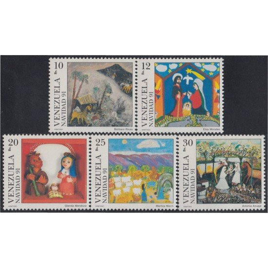 Venezuela 1564/68 1991 Navidad Christmas MNH Venezuela 1564/68 1991 Navidad Christmas MNH