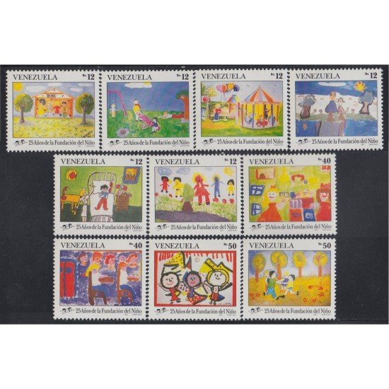 Venezuela 1542/51 1991 25 Años de la fundación del niño MNH Venezuela 1542/51 1991 25 Años de la fundación del niño MNH
