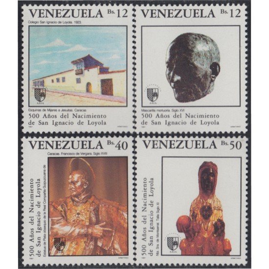 Venezuela 1517/20 1991 San Ignacio de Loyola MNH Venezuela 1517/20 1991 San Ignacio de Loyola MNH