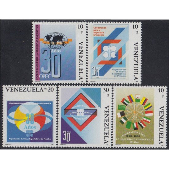Venezuela 1512/16 1990 Cooperación de la Seguridad Energética MNH Venezuela 1512/16 1990 Cooperación de la Seguridad Energética MNH