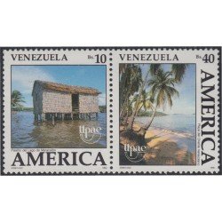 Venezuela 1510/11 1990 América Upaep Playa y Lago MNH