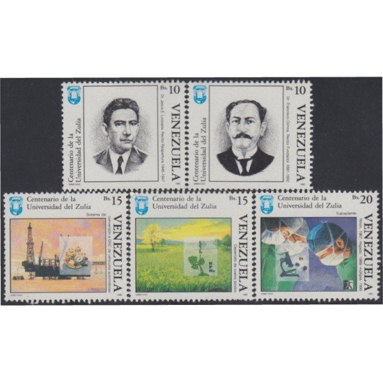 Venezuela 1500/04 1990 Centenario de la Universidad de Zulia MNH Venezuela 1500/04 1990 Centenario de la Universidad de Zulia MNH