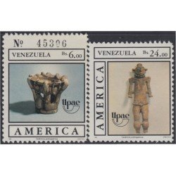 Venezuela 1459/60 1989 América Upaep Cerámica MNH