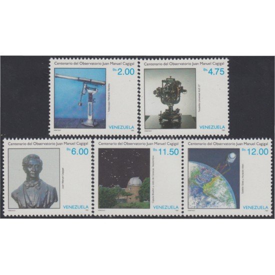 Venezuela 1425/29 1988 Observatorio Juan Manuel Cagigal MNH Venezuela 1425/29 1988 Observatorio Juan Manuel Cagigal MNH