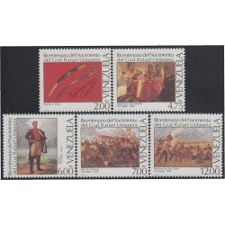 Venezuela 1408/12 1988 General Rafael Urdaneta MNH Venezuela 1408/12 1988 General Rafael Urdaneta MNH