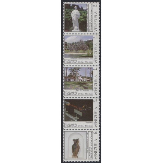 Venezuela 1309/13 1987 20 Años de la Universidad de Simón Bolívar MNH Venezuela 1309/13 1987 20 Años de la Universidad de Simón Bolívar MNH