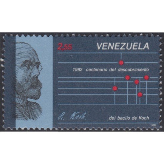 Venezuela 1279A 1987 R. Koch Premio Nobel MNH Venezuela 1279A 1987 R. Koch Premio Nobel MNH