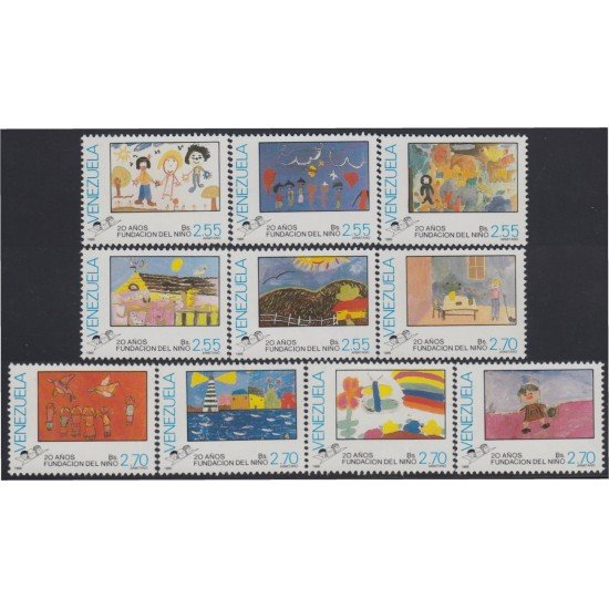 Venezuela 1261/70 1986 20 Años de Fundación del Niño MNH Venezuela 1261/70 1986 20 Años de Fundación del Niño MNH