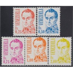 Venezuela 1248/52 1986 Simón Bolívar MNH Venezuela 1248/52 1986 Simón Bolívar MNH