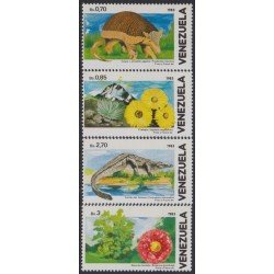 FL1 Venezuela 1244/47 1986 Fauna y flora venezolana flores reptiles MNH FL1 Venezuela 1244/47 1986 Fauna y flora venezolana flores reptiles MNH