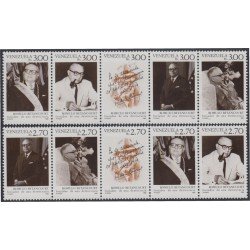 Venezuela 1230/39 1986 Rómulo Betancourt MNH Venezuela 1230/39 1986 Rómulo Betancourt MNH