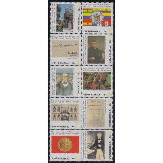 Venezuela 1204/13 1986 Bicentenario del nacimiento de José María Vargas MNH Venezuela 1204/13 1986 Bicentenario del nacimiento de José María Vargas MNH