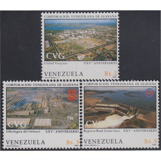 Venezuela 1201/03 1985 Corporación venezolana de Guayana MNH Venezuela 1201/03 1985 Corporación venezolana de Guayana MNH