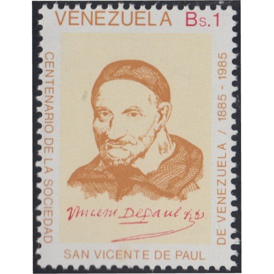 Venezuela 1168 1985 San Vicente de Paul MNH Venezuela 1168 1985 San Vicente de Paul MNH