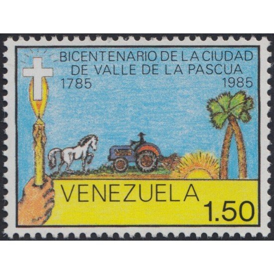 Venezuela 1165 1985 Bicentenario de la Ciudad de Valle de la Pascua MNH Venezuela 1165 1985 Bicentenario de la Ciudad de Valle de la Pascua MNH