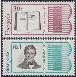 Venezuela 1152/53 1984 Arte militar José Ma Vargas Simón Bolívar MNH Venezuela 1152/53 1984 Arte militar José Ma Vargas Simón Bolívar MNH